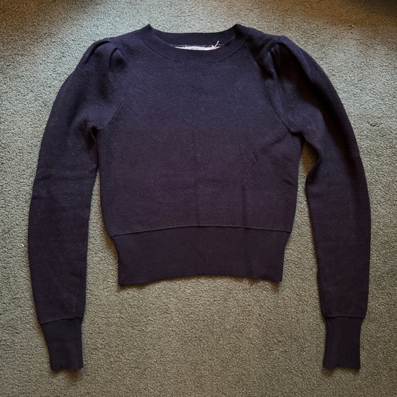 Kimchi Blue Urban Outfitters Black Crew Neck Sweater Wool Retro Vintage Style - Picture 1 of 3